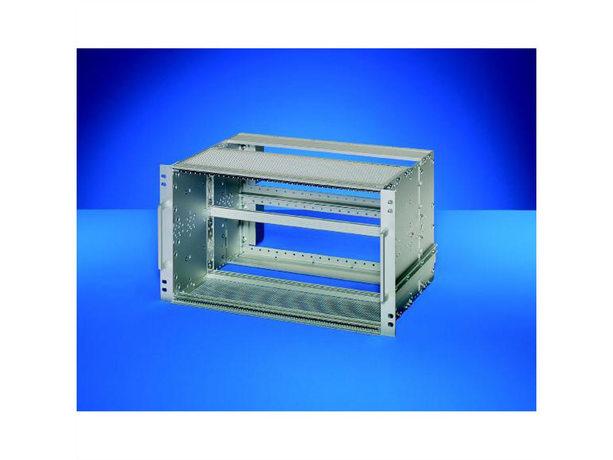 SCHROFF EuropacPRO 19" moduledrager voor rail, afgeschermd, SNCF, CompactPCI, 3 HE, 84 PK, 320 mm