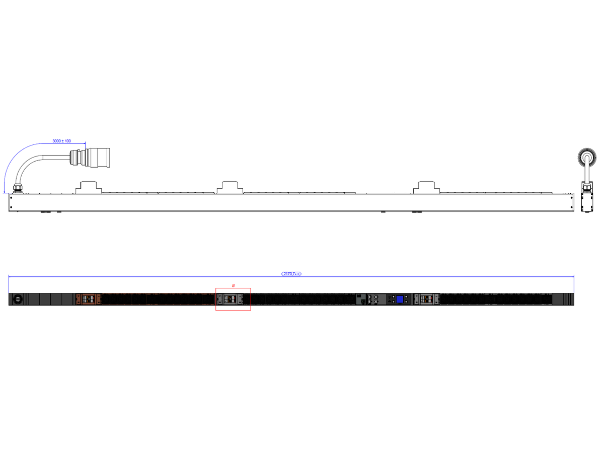 BACHMANN BN3000 Slaaf 36xC13 6xC19 6xLS, Meting per fase