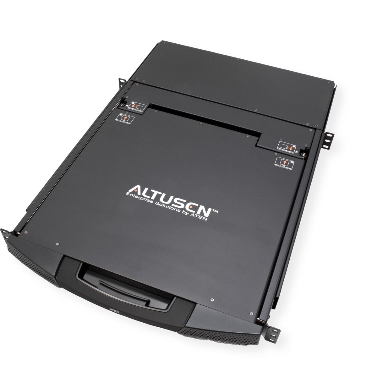ATEN KL1516AiM KVM Over-IP Switch, 43cm TFT, VGA, PS/2-USB über Kat 5, 16 Ports, IT-Layout