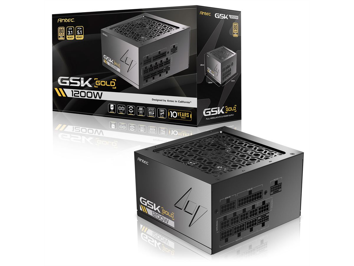 ANTEC GSK 1200 ATX3.1 1200 W Vollmodulares 80 PLUS Gold-Netzteil