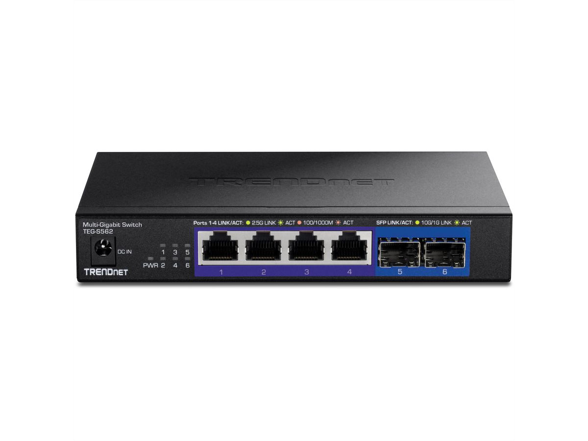 TRENDnet TEG-S562 6-poorts switch, Multi-Gigabit