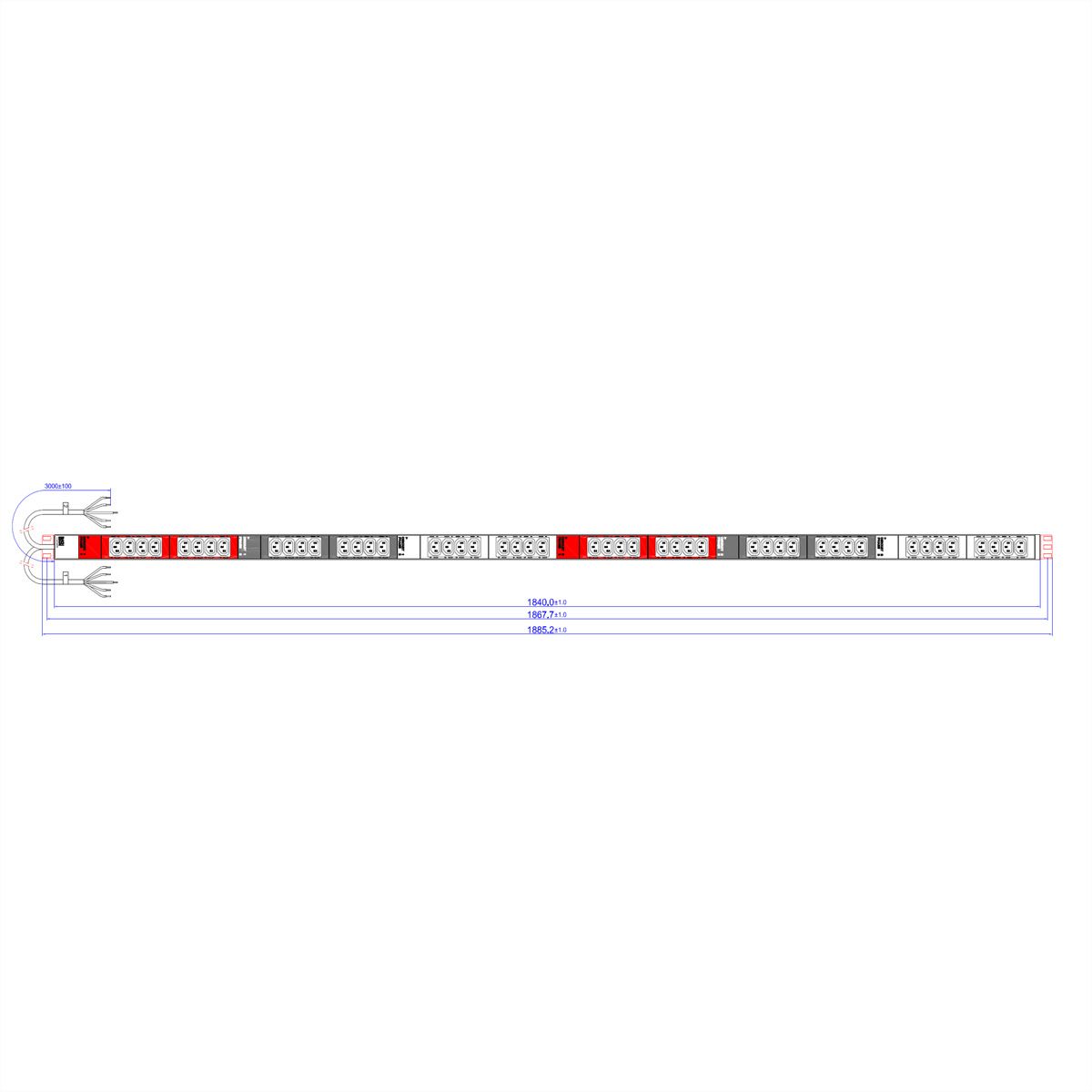 BACHMANN IT PDU ALU 0U 48x C13 2x3x32A open