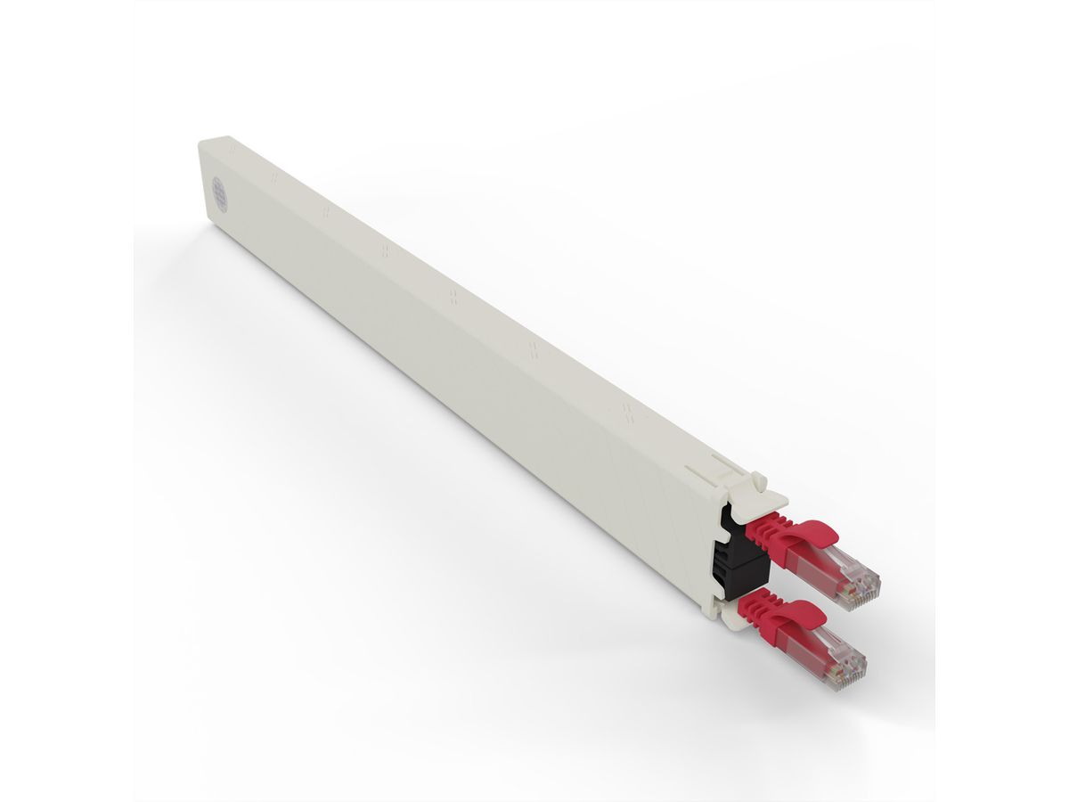 patchbox.one Kassette 8RU UTP rot Cat.6a 0,8m