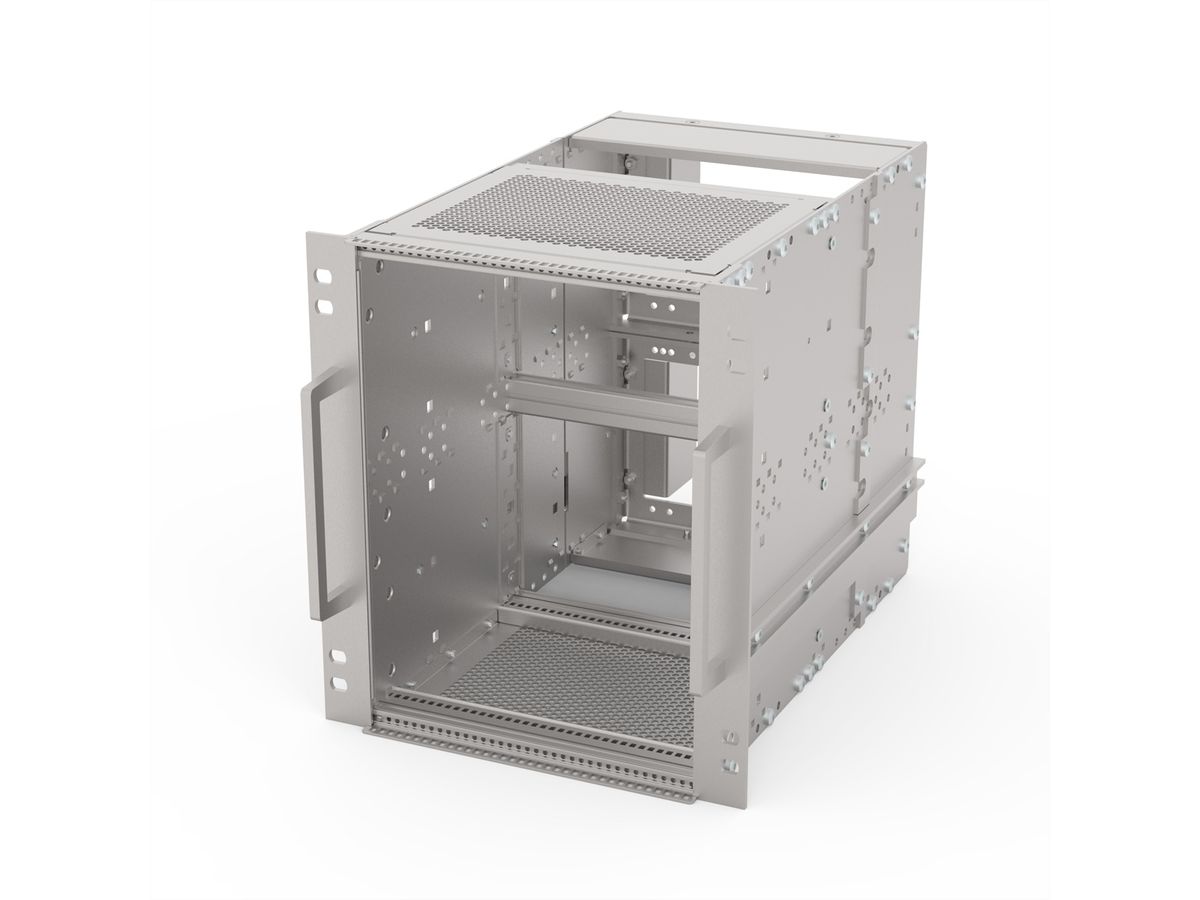 SCHROFF EuropacPRO 19" moduledrager voor rail, afgeschermd, SNCF, CompactPCI, 6 HE, 36 PK, 320 mm