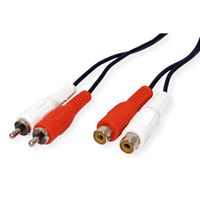 VALUE RCA verlengkabel duplex M / F, 10 m