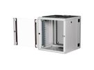 ROLINE 19-inch wandbehuizing Pro 12 U, 600x600 BxD tweedelig draaibaar grijs