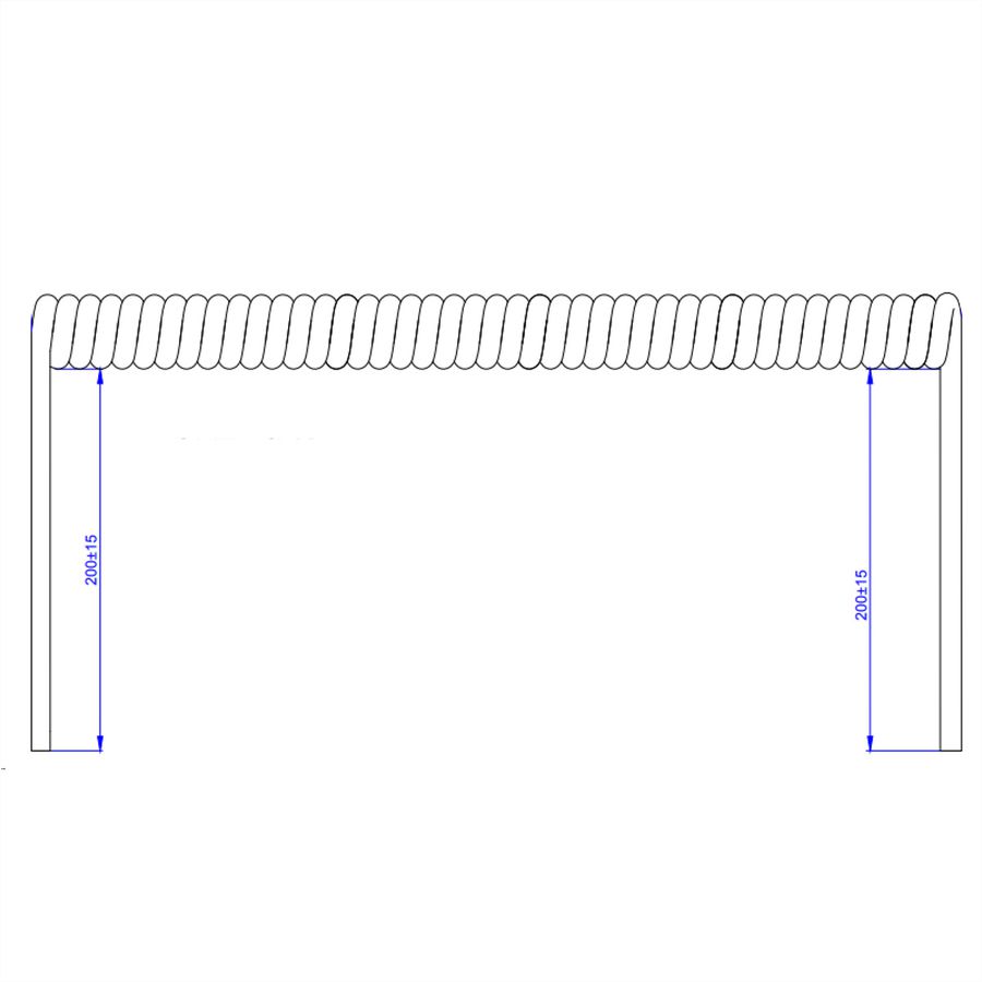 BACHMANN spiraalkabel 0,5 m-2 m wit 0,2 m recht, H05VV-F 3G1,5 mm², gesneden, niet-verpakt