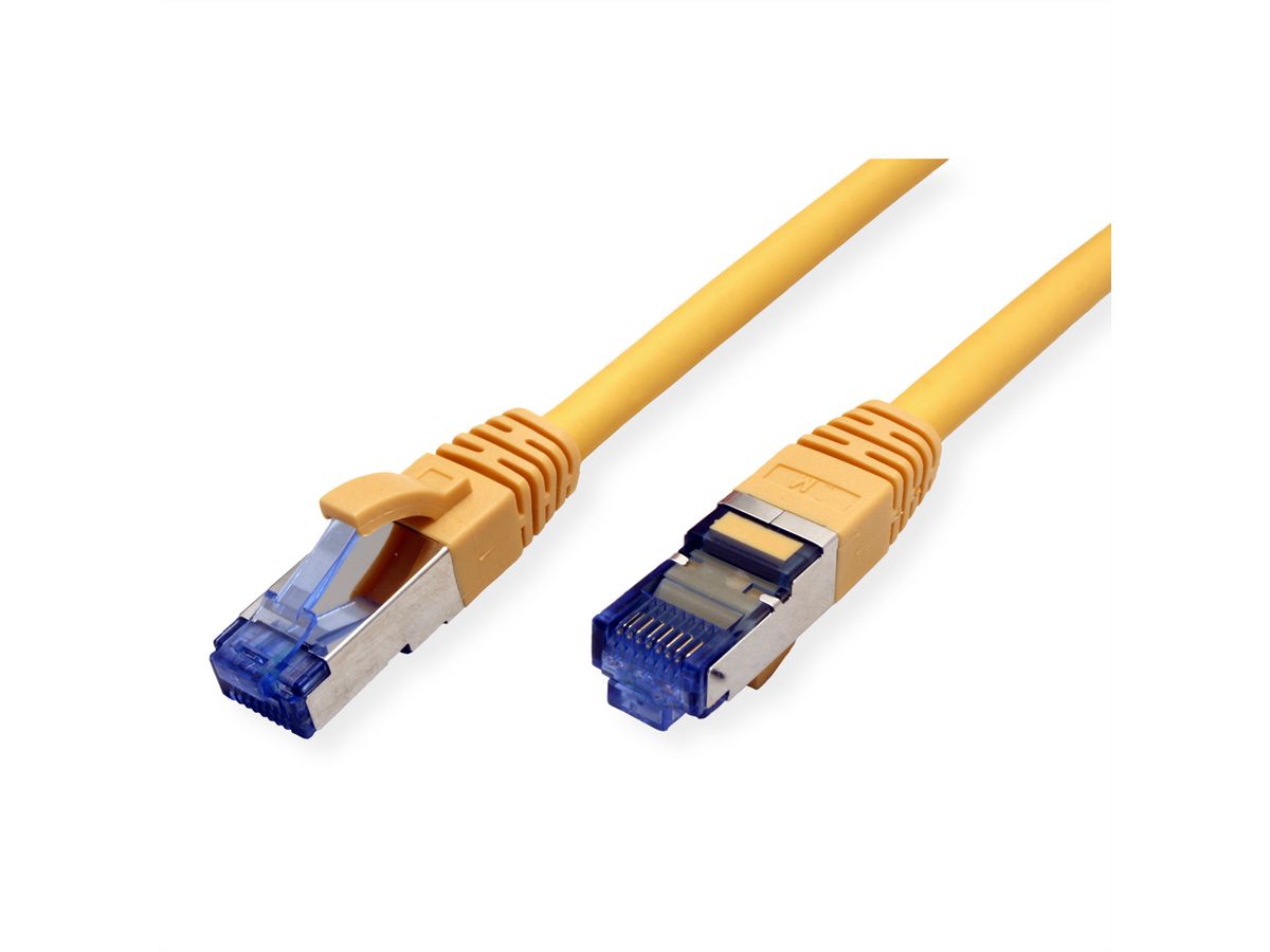 VALUE S/FTP Patch Cord Cat.6A (Class EA), yellow, 0.5 m