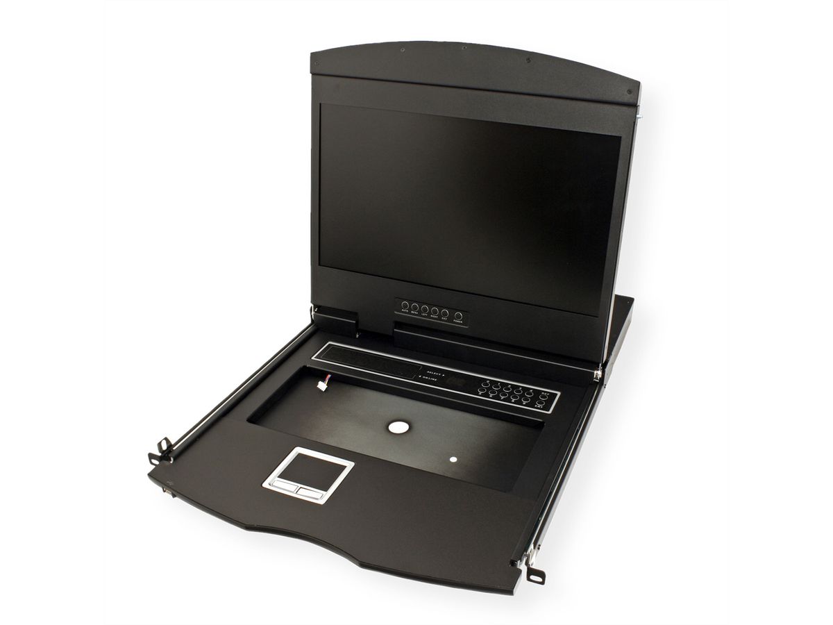 VALUE 19" LCD KVM Switch 1 User - 8PCs, 48 cm (19") TFT (16:9), VGA, USB, UK-Layout