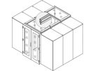 SCHROFF Opvangbakje boven met veiligheidsglas, 1200W 600D