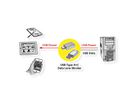 ROLINE USB 2.0-kabel type C, M/M, met adapters voor gegevensblokkering type A+C, 1 m