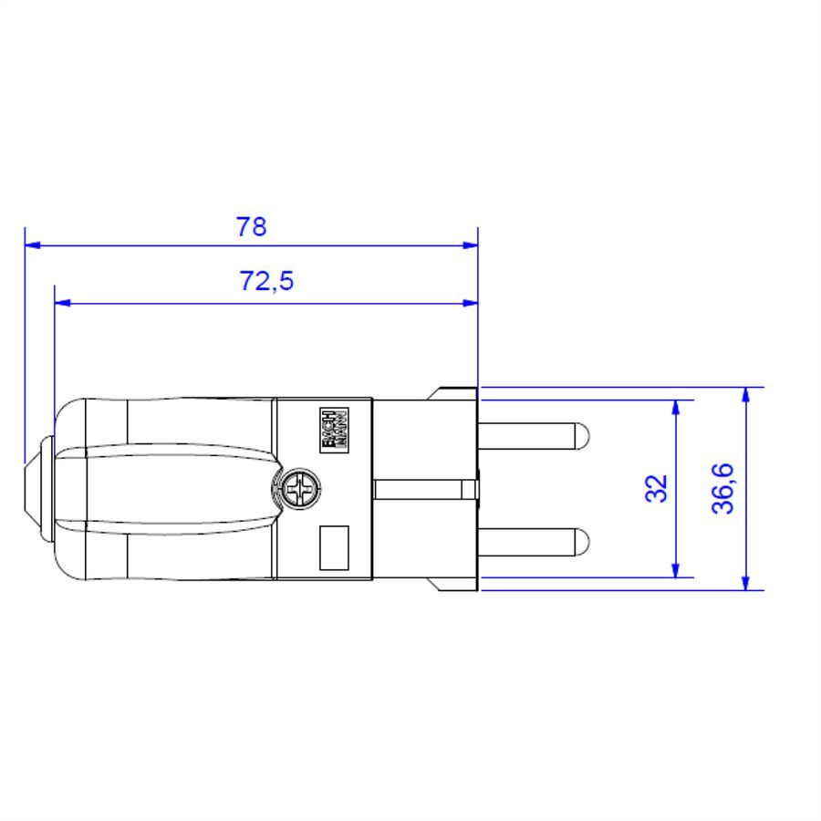 BACHMANN mounting plug white, CEE 7/7 2-pole with earthing contact