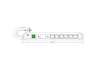 BACHMANN PRIMO 6xCEE7/3 1xGVS-Plus 1xswitch 2.0m CEE7/7