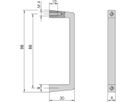 SCHROFF Voorste handgreep, breedte 9 mm, hoogte 98 mm