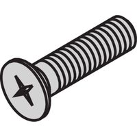 SCHROFF verzonken schroef, kruisgleuf, M2,5x12 mm, staal vernikkeld