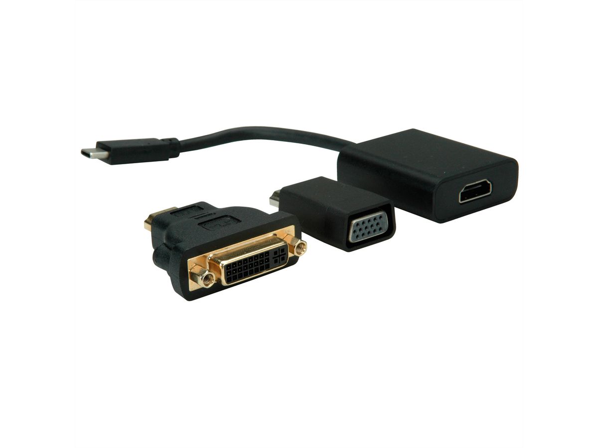 VALUE Type C - VGA / HDMI / DVI Adapter, M/F