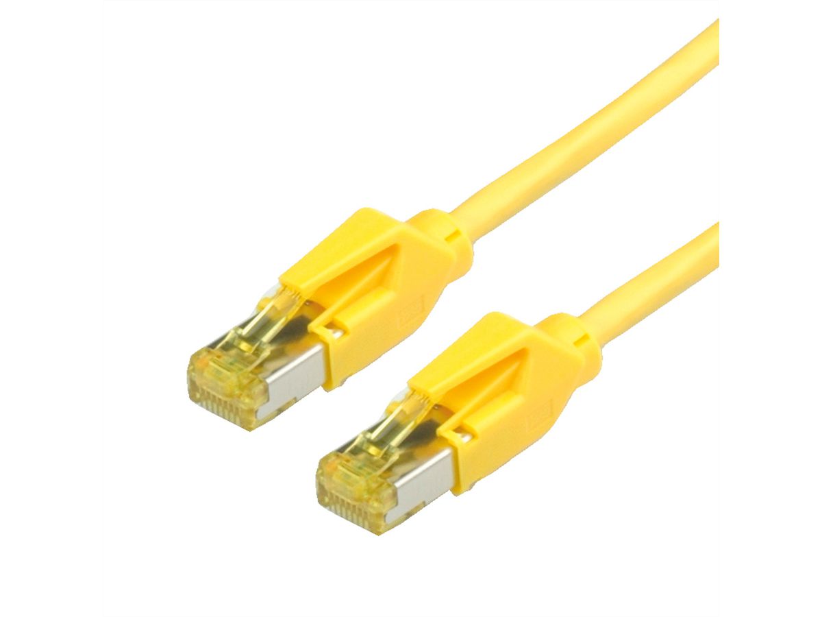 DRAKA Cat.6A (Class EA) Patchkabel UC900 / HIROSE TM31, geel, 10 m