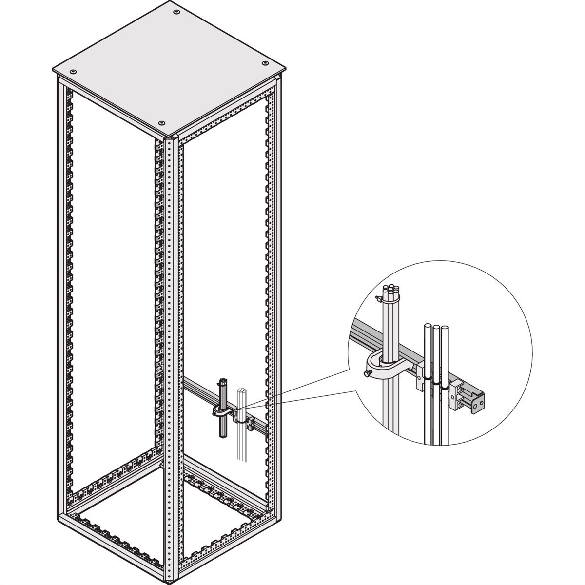 SCHROFF Varistar C-rails voor kastbreedte 800 mm