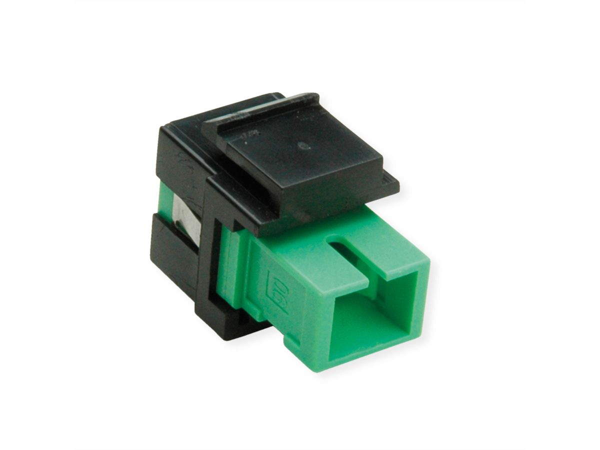 ROLINE Fiber Optic Keystone Jack, SC Simplex, Singlemode, OS2, APC