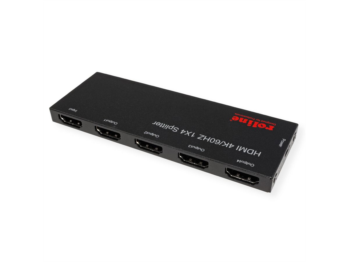 ROLINE HDMI videosplitter, ultradun, 4-voudig