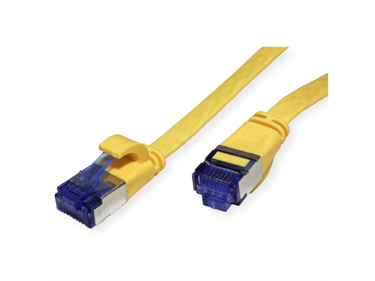 VALUE FTP Patch Cord, Cat.6A (Class EA), extra-flat, yellow, 1.5 m