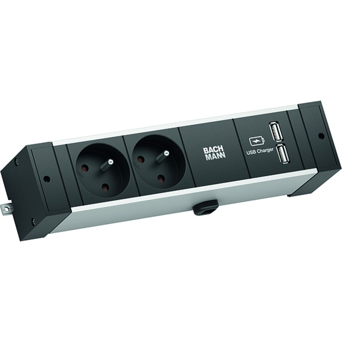 BACHMANN SCHAKELAAR 2xUTE 1xUSB Oplader 2,0m GST18