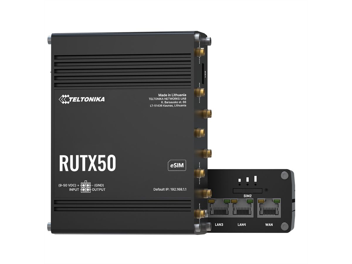 TELTONIKA RUTX50 5G/4G/LTE Industriële router eSIM Version