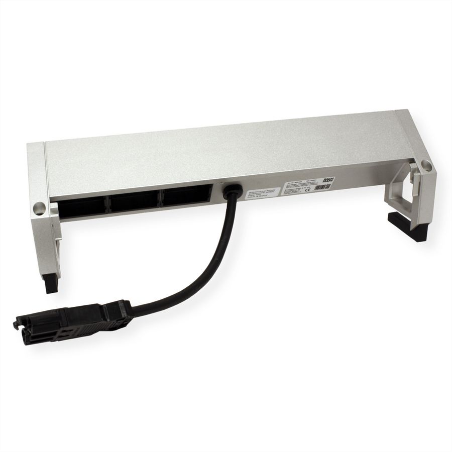 BACHMANN DESK2 3x geaard stopcontact 3x ABD GST18 Inox
