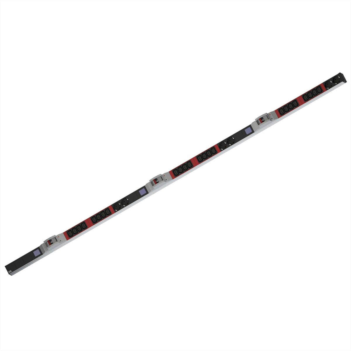 BACHMANN BN0500 19" PDU 1U 24xC13, 6xprotective contact, power metering, connection CEE 3x32A, red