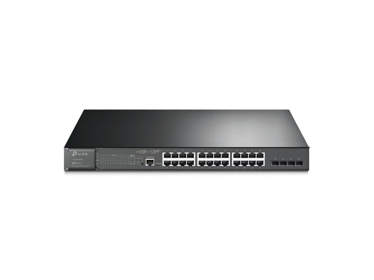 TP-Link TL-SG3428MP netwerk-switch Managed L2/L3 Gigabit Ethernet (10/100/1000) Power over Ethernet (PoE) 1U Zwart