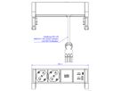 BACHMANN DESK2 2xP40 1xUSB A/C 22W, 0,2m GST18 INOX Italië