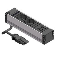 BACHMANN CONI 2x earthing contact 3x ABD, black