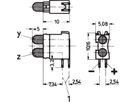 SCHROFF Double LED, Short Type, Ø 3.2 mm, Mounting Plane 1, Red Red, Low Current