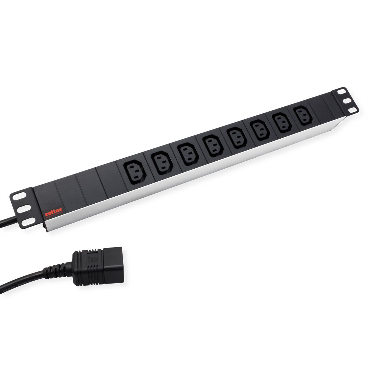 ROLINE 19" PDU for Cabinets 8x 3600W, IEC320 C13 - C20 M, silver, 2 m