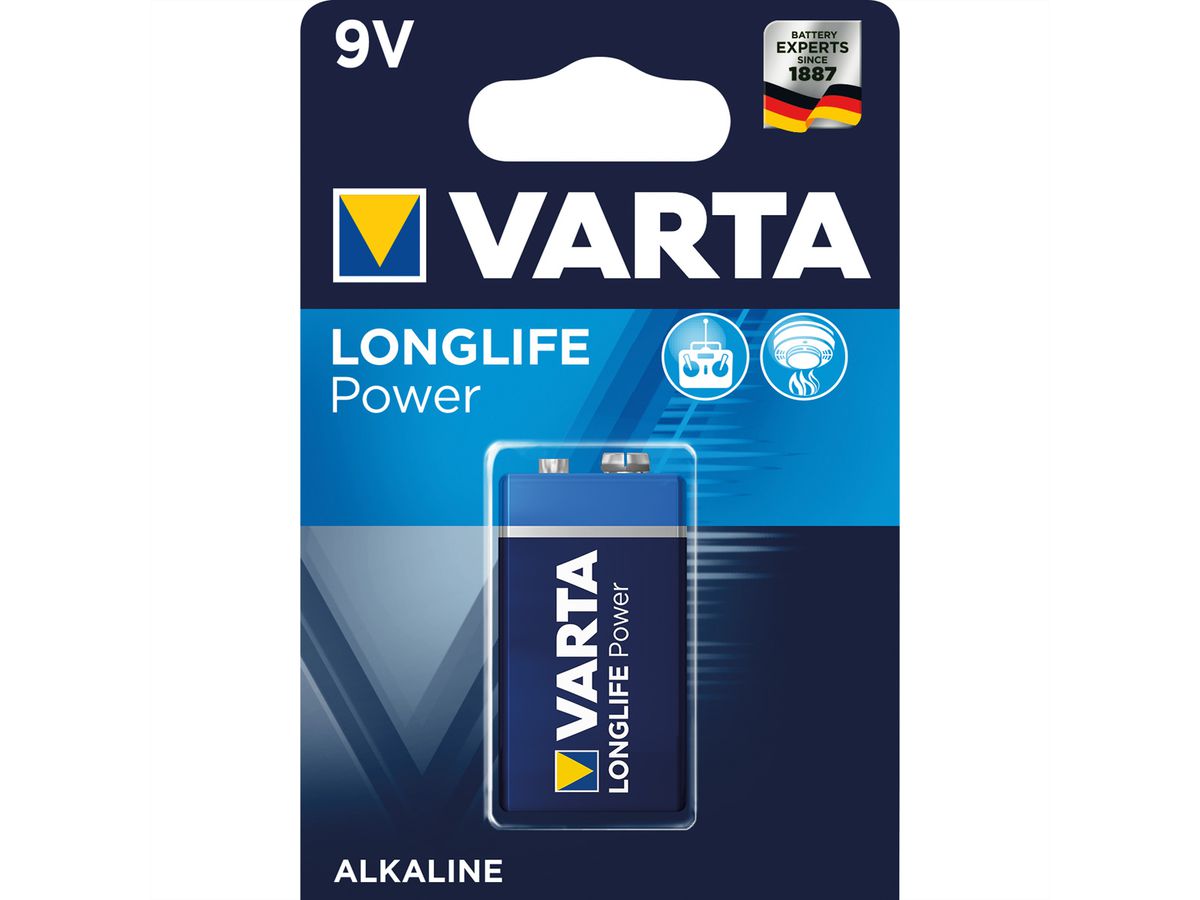 VARTA Batterie E-Block 6LR61, 9V