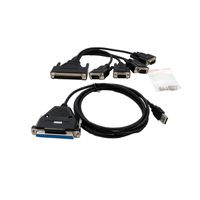 EXSYS EX-1324-37P USB 2.0 to 4S x RS-232 ports, with 37 pin female (FTDI chip-set), black, 1.8 m