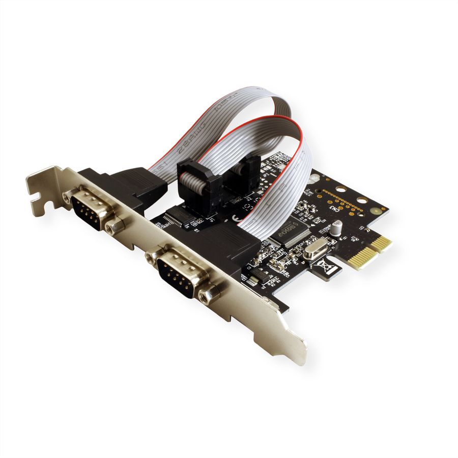VALUE PCI-Express Kaart, Serieel RS232, D-Sub 9, 2 Poorts
