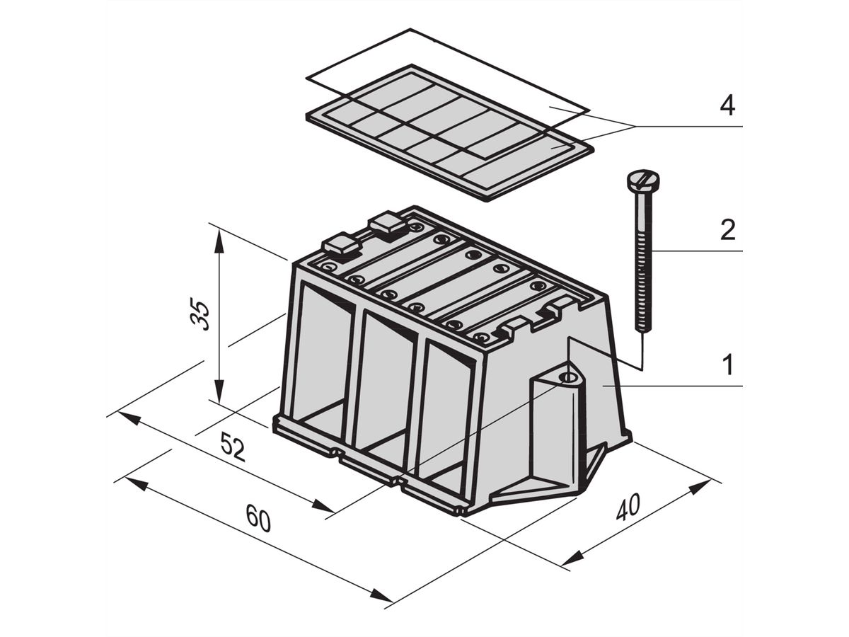 SCHROFF Montagebeugel voor busbar 1, 2?Palen
