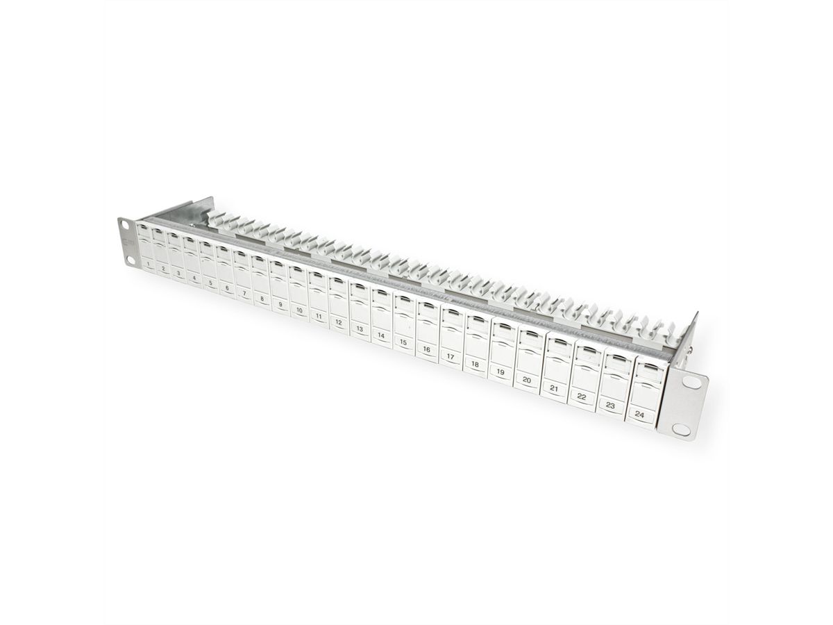 METZ CONNECT 19" Paneel 1HE Moduledrager leeg voor 24 modules (E-DAT of C6A)