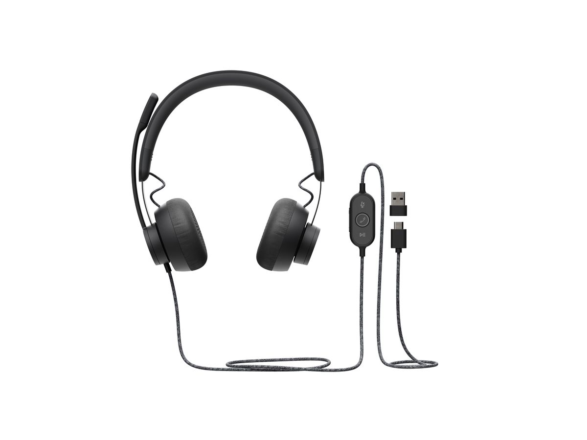 Logitech Zone Wired UC Headset Head-band USB Type-C Black