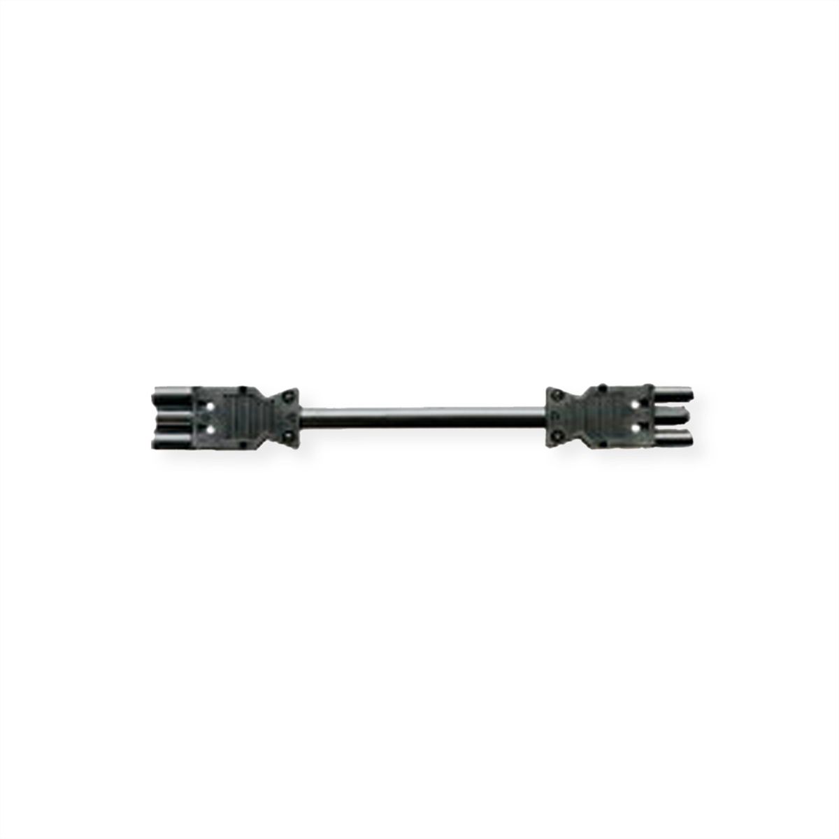 BACHMANN Geräteverlängerung GST18-3 Stecker/Kupplung, schwarz, 0,5 m