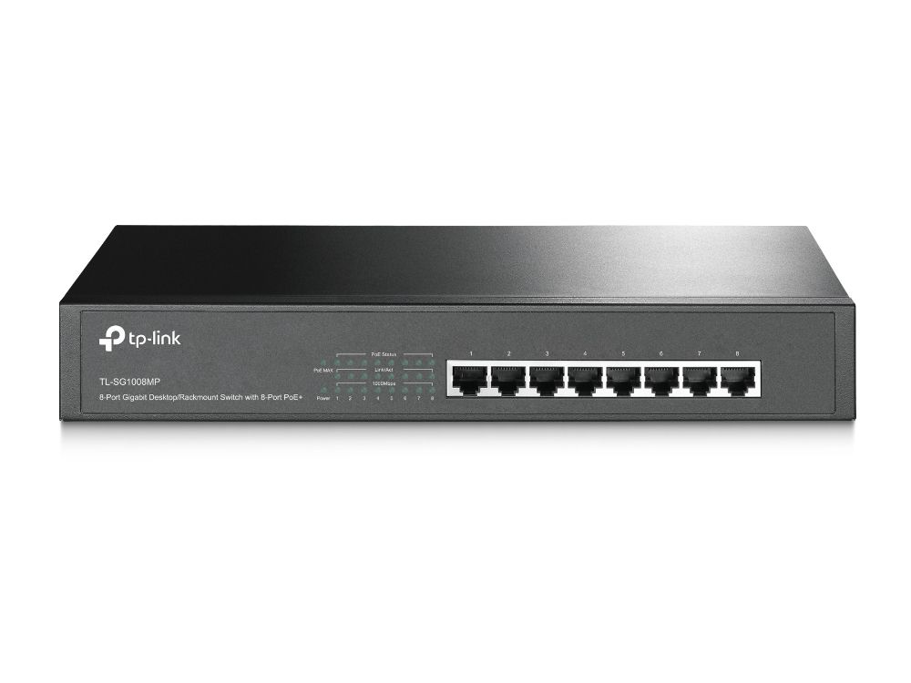 TP-Link TL-SG1008MP netwerk-switch Unmanaged Gigabit Ethernet (10/100/1000) Power over Ethernet (PoE) Zwart