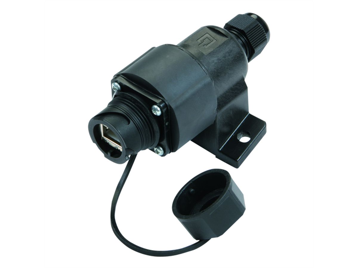 TELEGÄRTNER STX V1 surface-mounted box, RJ45 module B Cat.6A (ISO/IEC)