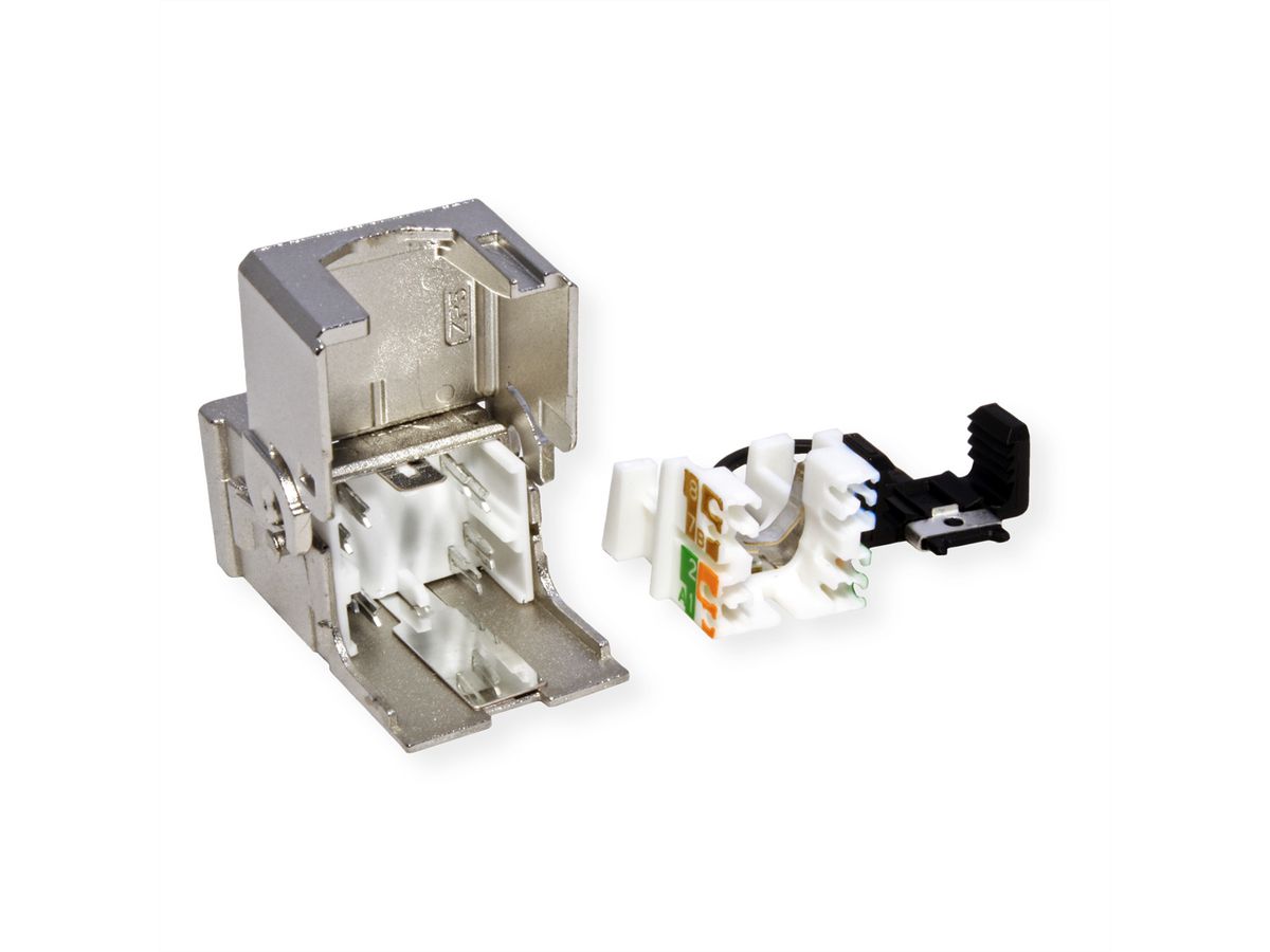 METZ CONNECT C6A Module Cat.6A (klasse EA), 180°, kabelmontage zonder gereedschap