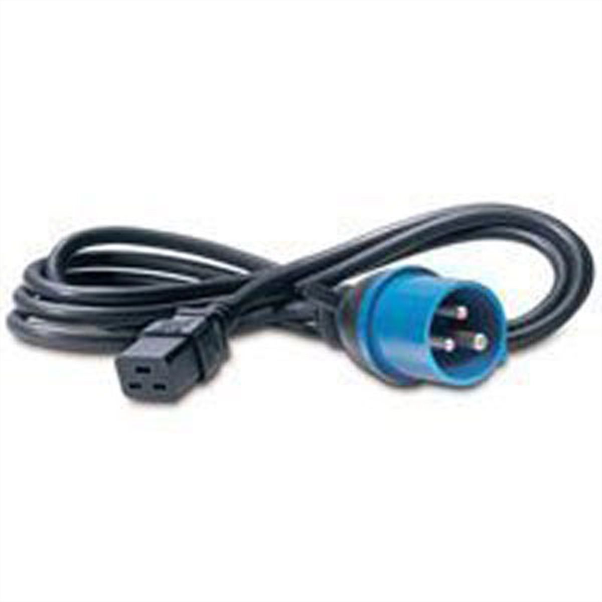 BACHMANN cable plug IEC60309-blue - coupling C19, 3m 16A, black, 3 m