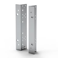 SCHROFF EuropacPRO 19" beugel voor roestvrij stalen pakking, type F, handgreepgaten, 4 HE