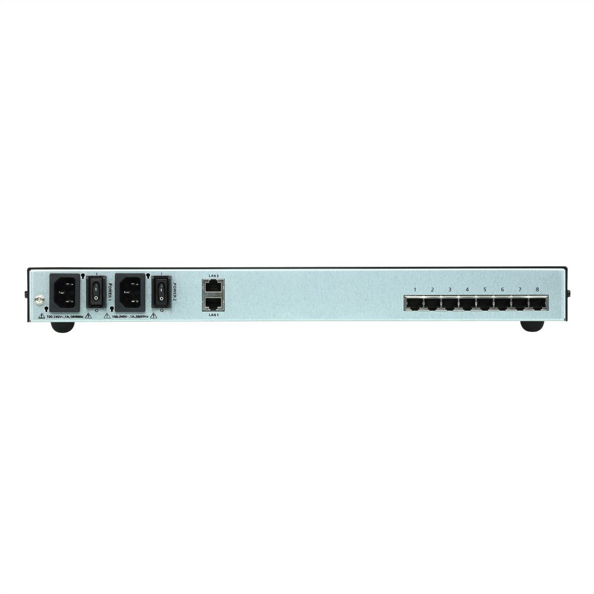 ATEN SN0108CO 8-poorts seriële consoleserver met dubbele voeding/LAN