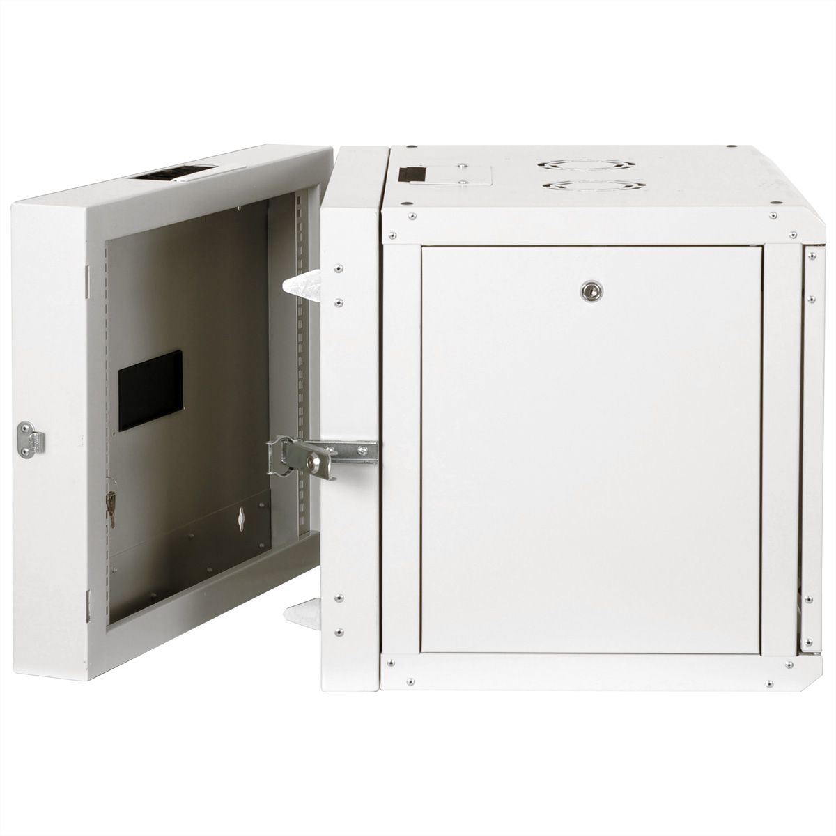 ROLINE 19-inch wall-mounted housing Pro 9 U, 600x600 WxD two-part swivelling grey