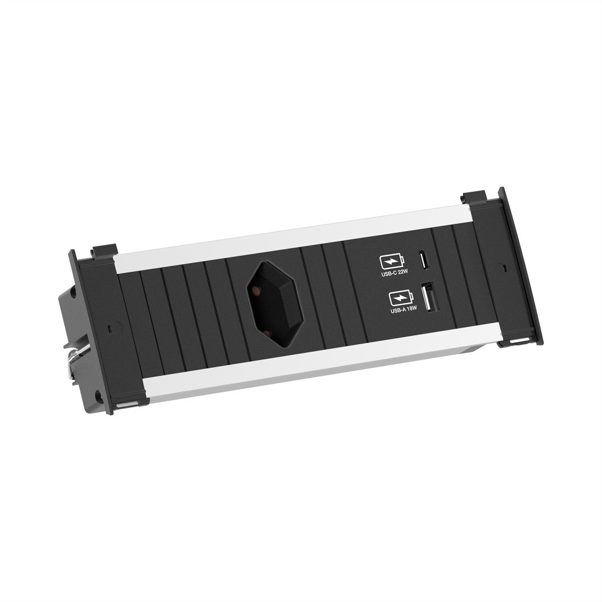 BACHMANN KAPSA S 1xCH 1xUSB A&C 22W, 0,2m GST18 Zwitserland