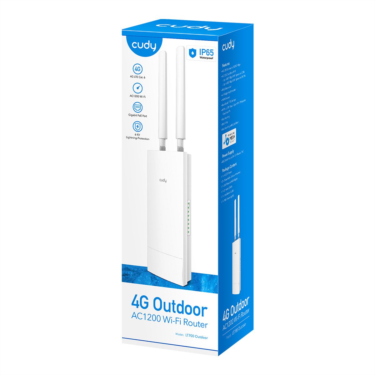 CUDY LT700 Indoor/Outdoor 4G Cat 6 AC1200 Wi-Fi Router